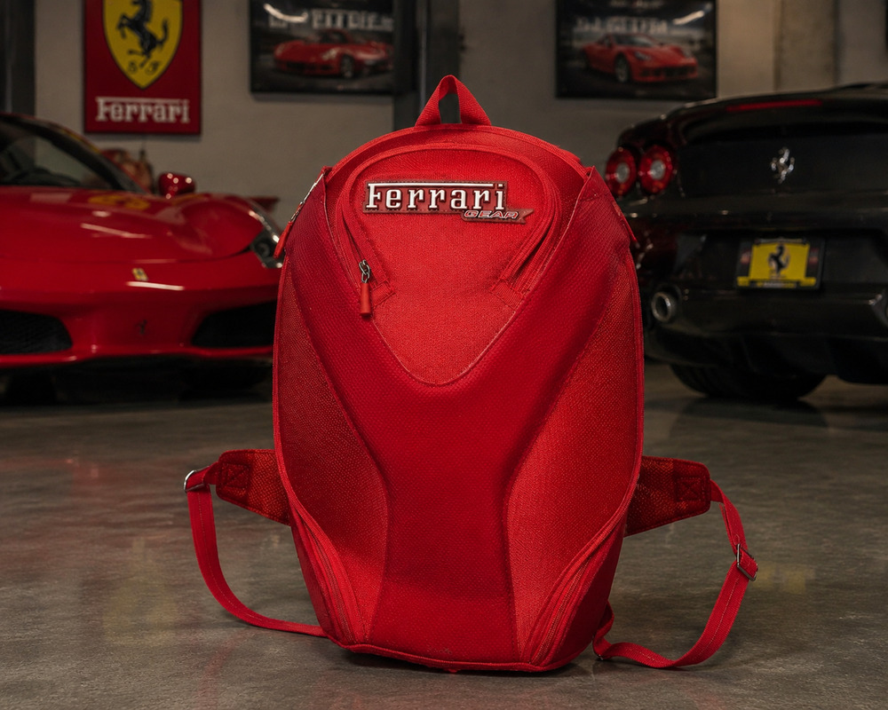 Ferrari Gear Backpack Rucksack Red Hardshell Official Product Rare Laptop Travel